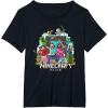 imageA Minecraft Movie Main Characters Group Shot Cartoon Style TShirtBlack