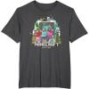 imageA Minecraft Movie Main Characters Group Shot Cartoon Style TShirtDark Heather Grey