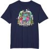 imageA Minecraft Movie Main Characters Group Shot Cartoon Style TShirtNavy Blue