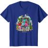 imageA Minecraft Movie Main Characters Group Shot Cartoon Style TShirtRoyal Blue