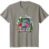 imageA Minecraft Movie Main Characters Group Shot Cartoon Style TShirtSlate Grey