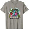imageA Minecraft Movie Main Characters Group Shot Cartoon Style TShirtSlate Grey