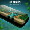 imagePDP REALMz Nintendo Switch Travel Case Plus GLOW with Wrist Strap Builtin Stand ampamp Game Storage Pockets Officially Licensed Minecraft Forest Battle Glow in the DarkMinecraft Forest Battle