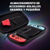 imagePDP REALMz Nintendo Switch Travel Case Plus GLOW with Wrist Strap Builtin Stand ampamp Game Storage Pockets Officially Licensed Minecraft Forest Battle Glow in the DarkGrand Prix Peach Glow