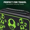 imagePDP REALMz Nintendo Switch Travel Case Plus GLOW with Wrist Strap Builtin Stand ampamp Game Storage Pockets Officially Licensed Minecraft Forest Battle Glow in the DarkMario 1UP GLOW