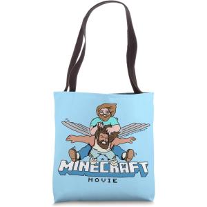 imageA Minecraft Movie Steve And Garret Flying Using Elytras Tote Bag