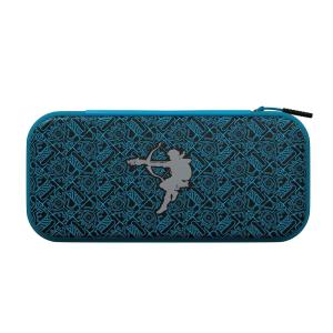 imagePDP REALMz Nintendo Switch Travel Case Plus GLOW with Wrist Strap Builtin Stand ampamp Game Storage Pockets Officially Licensed Minecraft Forest Battle Glow in the DarkSheikah Shoot Glow