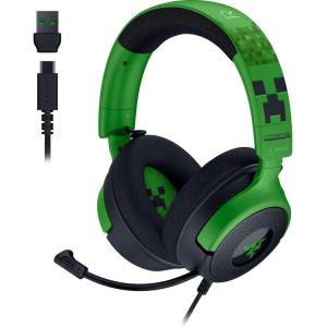 imageRazer Kraken V4 X Wired Gaming Headset 40 mm Drivers  Cardioid Mic  Memory Foam Cushions  Chroma RGB Lighting  Type C ampamp Type A Cable  for PC Mac PS5 Nintendo Switch  Minecraft EditionMinecraft Edition
