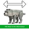 imageMattel Minecraft Action Figure ampamp Accessories Set 4inch Steve Posable Character Collectible Inspired by A Minecraft MovieWolf