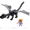 imageMattel Minecraft Ultimate Ender Dragon Figure 20in MistBreathing Creature Plus 325in ColorChange Steve Figure Weapon Amor and Battle Accessory Gift for 6 Years Old and UpRetail Packaging