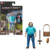 imageMattel Minecraft Action Figure ampamp Accessories Set 4inch Steve Posable Character Collectible Inspired by A Minecraft MovieSteve