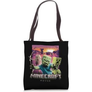 imageA Minecraft Movie Skeleton Zombie ampamp Creeper Group Portrait Tote Bag