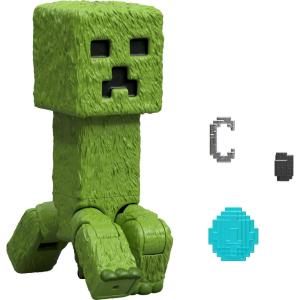 imageMattel Minecraft Action Figure ampamp Accessories Set 4inch Steve Posable Character Collectible Inspired by A Minecraft MovieCreeper