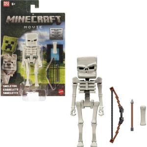imageMattel Minecraft Action Figure ampamp Accessories Set 4inch Steve Posable Character Collectible Inspired by A Minecraft MovieSkeleton