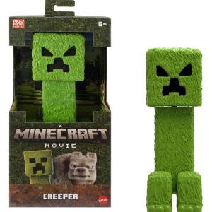 imageMattel Minecraft LargeScale Action Figure 12inch Posable Creeper Toy Collectible Inspired by A Minecraft MovieCreeper