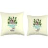 imageA Minecraft Movie Creeper Farm Tour Cartoon Style Design Throw Pillow16x16