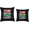 imageA Minecraft Movie Skeleton Zombie ampamp Creeper Cartoon Style Throw Pillow16x16