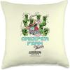 imageA Minecraft Movie Creeper Farm Tour Cartoon Style Design Throw Pillow18x18
