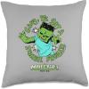 imageA Minecraft Movie Gang We Got A Zombie Problem Cartoon Style Throw Pillow18x18