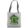 imageA Minecraft Movie Group Of Creepers Surrounding The Heroes Tote Bag