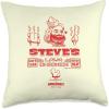imageA Minecraft Movie Steves Lava Chicken Restaurant Logo Throw Pillow18x18