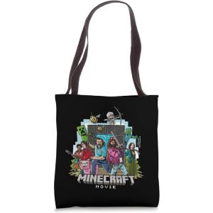 imageA Minecraft Movie Main Characters Group Shot Cartoon Style Tote Bag
