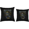 imageA Minecraft Movie Head Fake Steve Thunder And Metal Portrait Throw Pillow18x18