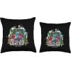 imageA Minecraft Movie Main Characters Group Shot Cartoon Style Throw Pillow18x18