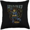 imageA Minecraft Movie Head Fake Steve Thunder And Metal Portrait Throw Pillow18x18