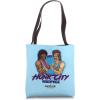 imageA Minecraft Movie Hunk City Rampage Powerful 90s Logo Tote Bag