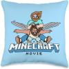 imageA Minecraft Movie Steve And Garret Flying Using Elytras Throw Pillow16x16