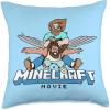 imageA Minecraft Movie Steve And Garret Flying Using Elytras Throw Pillow18x18