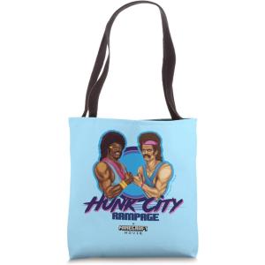 imageA Minecraft Movie Hunk City Rampage Powerful 90s Logo Tote Bag