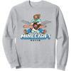 imageA Minecraft Movie Steve And Garret Flying Using Elytras SweatshirtHeather Grey