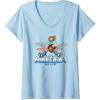 imageWomens A Minecraft Movie Steve And Garret Flying Using Elytras VNeck TShirtBaby Blue