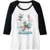 imageA Minecraft Movie Steve And Garret Escape Using Elytras Raglan Baseball TeeBlackWhite