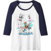 imageA Minecraft Movie Steve And Garret Escape Using Elytras Raglan Baseball TeeNavy BlueWhite