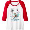 imageA Minecraft Movie Steve And Garret Escape Using Elytras Raglan Baseball TeeRedWhite