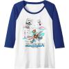imageA Minecraft Movie Steve And Garret Escape Using Elytras Raglan Baseball TeeRoyal BlueWhite