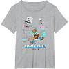 imageA Minecraft Movie Steve And Garret Escape Using Elytras TShirtHeather Grey