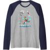 imageA Minecraft Movie Steve And Garret Escape Using Elytras Raglan Baseball TeeNavy BlueAthletic Heather