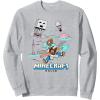 imageA Minecraft Movie Steve And Garret Escape Using Elytras SweatshirtHeather Grey