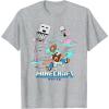 imageA Minecraft Movie Steve And Garret Escape Using Elytras TShirtHeather Grey