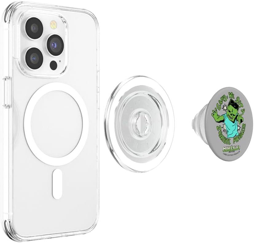 imageA Minecraft Movie Gang We Got A Zombie Problem Cartoon Style PopSockets Adhesive PopGripMagnetic PopGrip