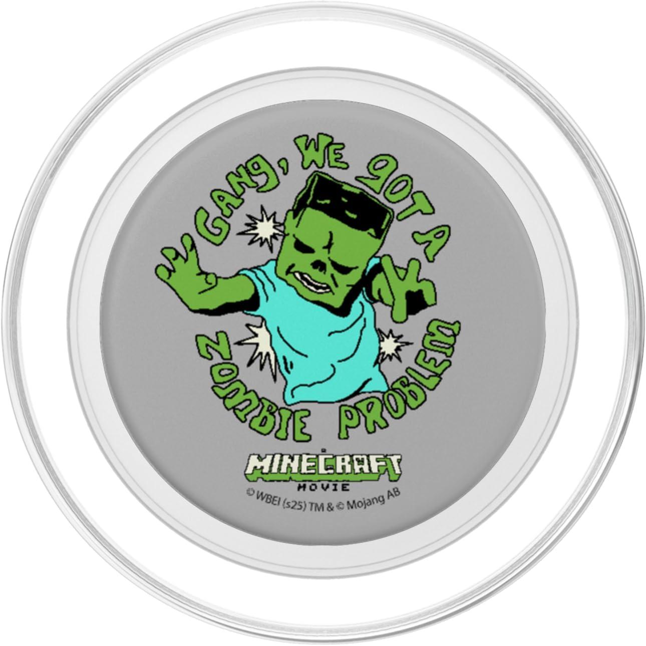 imageA Minecraft Movie Gang We Got A Zombie Problem Cartoon Style PopSockets Adhesive PopGripMagnetic PopGrip