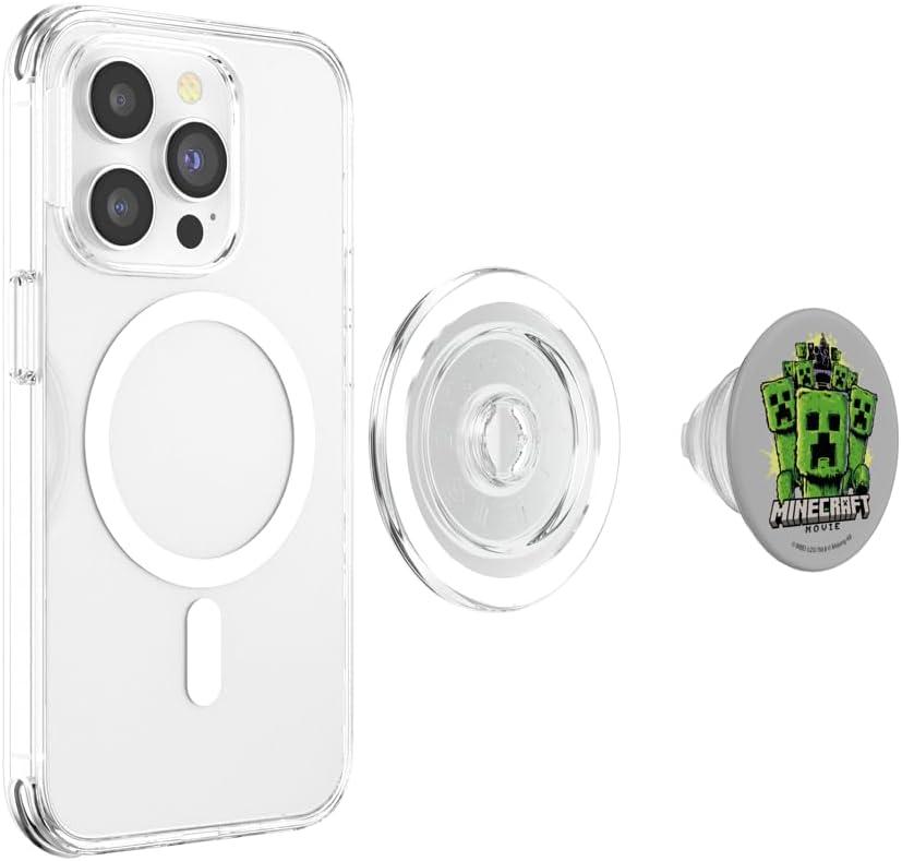 imageA Minecraft Movie Group Of Creepers Surrounding The Heroes PopSockets Adhesive PopGripMagnetic PopGrip