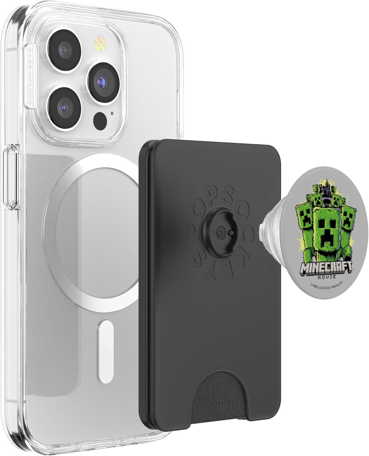 imageA Minecraft Movie Group Of Creepers Surrounding The Heroes PopSockets Adhesive PopGripMagnetic PopWallet