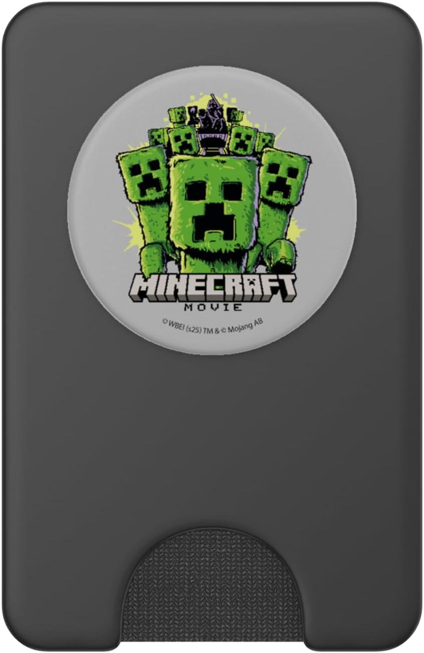 imageA Minecraft Movie Group Of Creepers Surrounding The Heroes PopSockets Adhesive PopGripMagnetic PopWallet