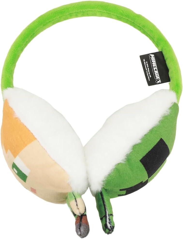 imageBioworld Minecraft Chibi Creeper ampamp Alex Ear Muffs ampamp Magic Gloves Set 2Piece