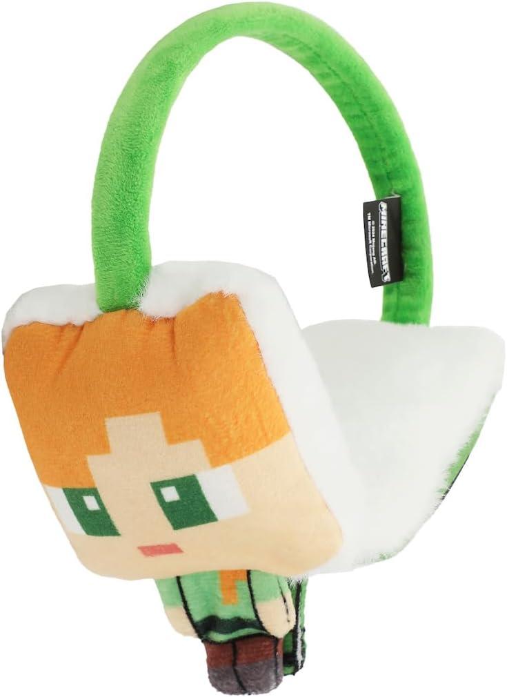 imageBioworld Minecraft Chibi Creeper ampamp Alex Ear Muffs ampamp Magic Gloves Set 2Piece
